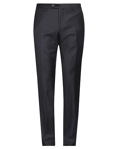 LARDINI Casual trouser Navy blue 100% Wool