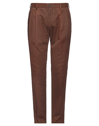 LARDINI Casual pants Brown 100% Cotton