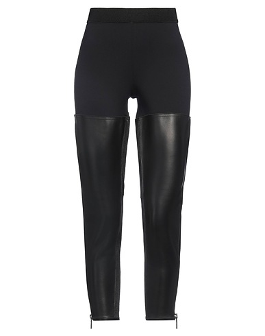 DSQUARED2 Leggings Nero 62% Poliammide, 38% Elastan, Pelle ovina, Viscosa