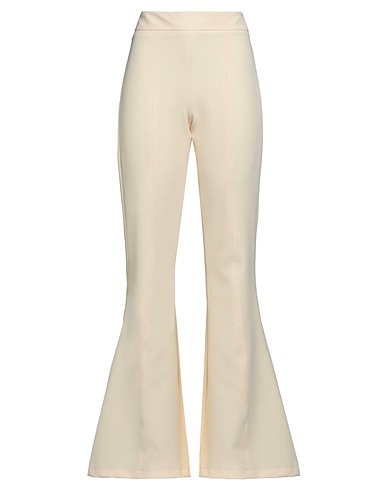 MARIUCCIA Casual pants Cream 89% Polyester, 11% Elastane