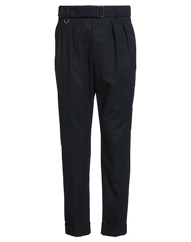 PAOLO PECORA Casual trouser Navy blue 64% Polyester, 34% Viscose, 2% Elastane