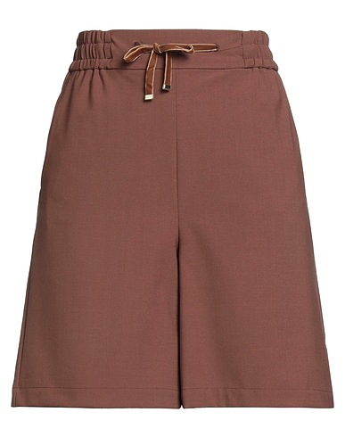 MARELLA SPORT Shorts & Bermuda Brown 53% Polyester, 43% Virgin Wool, 4% Elastane