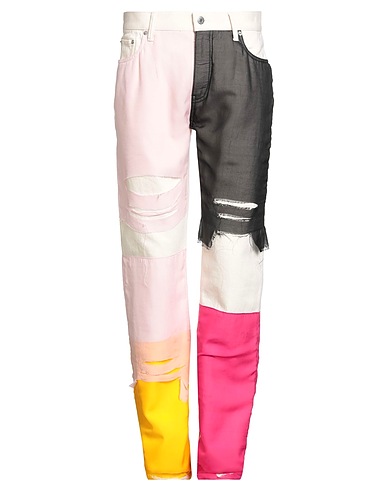 HELMUT LANG Denim trousers 100% Cotton, Silk