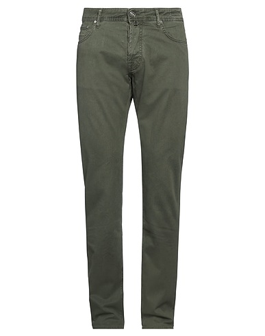 JACOB COHЁN Casual trouser Dark green 69% Modal, 28% Cotton, 3% Elastane, Polyester