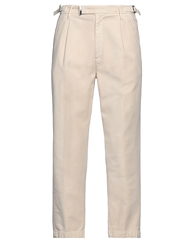 MESSAGERIE Casual trouser PATRIZIO PISCAGLIA Cream 98% Cotton, 2% Elastane