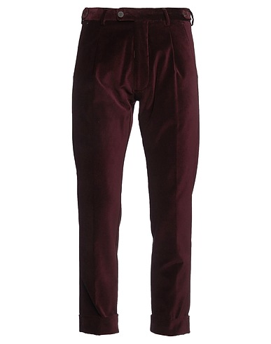 MESSAGERIE Casual pants PATRIZIO PISCAGLIA Burgundy 100% Cotton