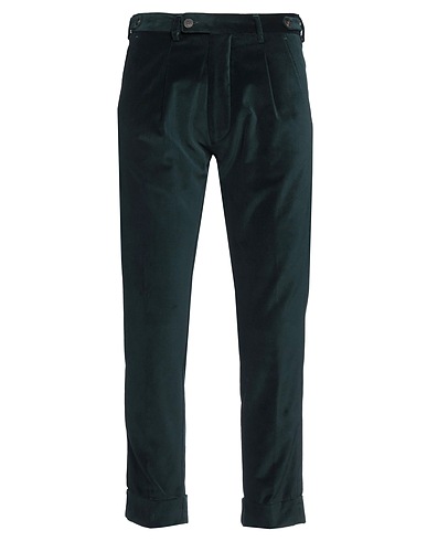 MESSAGERIE Casual trouser PATRIZIO PISCAGLIA Deep teal 100% Cotton