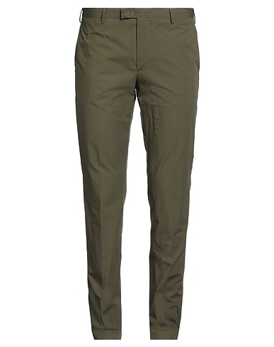 PT Torino Casual trouser Military green 97% Cotton, 3% Elastane