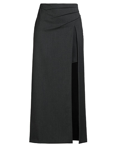 ALBERTA FERRETTI Long skirt Charcoal 58% Polyester, 21% Virgin Wool, 18% Viscose, 3% Elastane