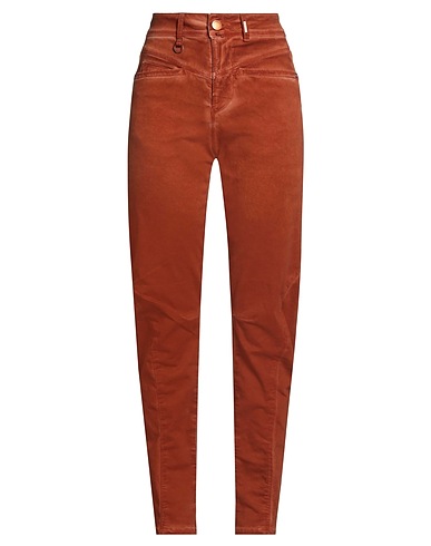 HIGH Casual pants Brown 98% Cotton, 2% Elastane