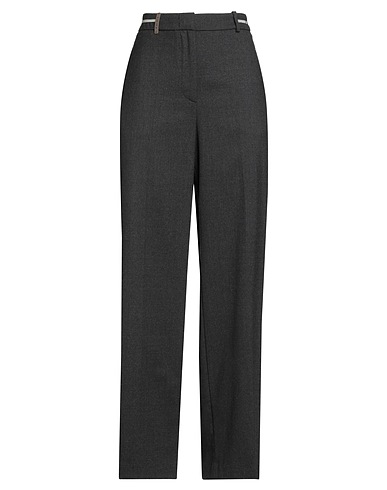 PESERICO Casual pants Charcoal 60% Wool, 38% Polyester, 2% Elastane