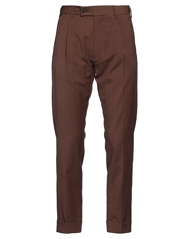MESSAGERIE Casual trouser Brown 54% Polyester, 44% Wool, 2% Elastane