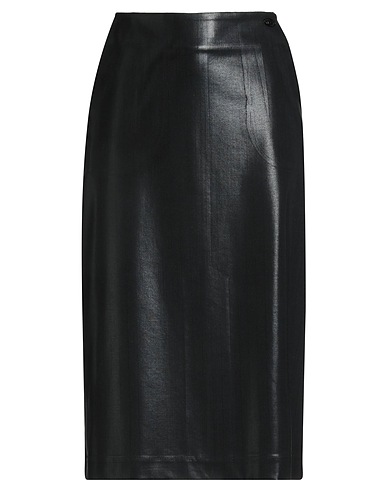 DIESEL Midi skirt Black 52% Polyester, 43% Virgin Wool, 5% Elastane, Polyurethane