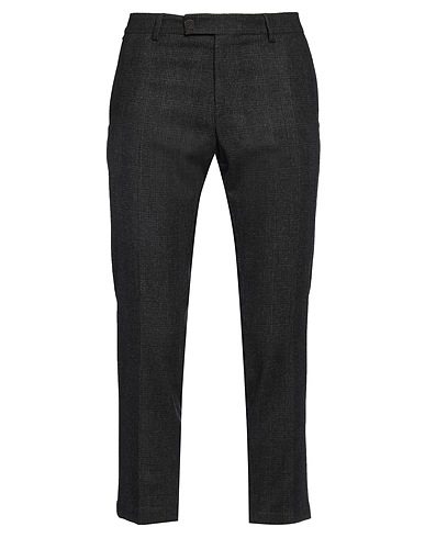 MESSAGERIE Casual trouser Black 65% Wool, 34% Polyester, 1% Elastane