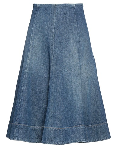 KHAITE Denim skirt Blue 80% Cotton, 20% Pre-consumer recycled cotton