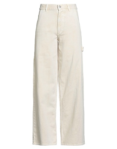 MARANT ÉTOILE Denim trousers Beige 80% Cotton, 20% Hemp