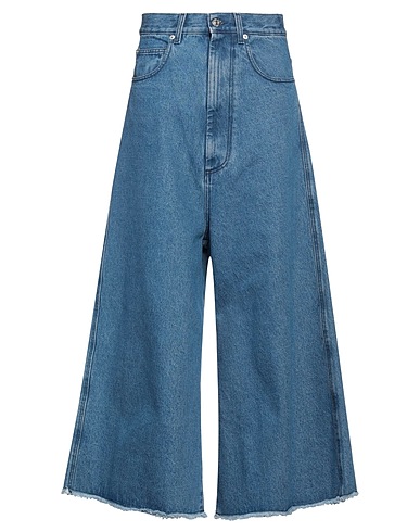 LỰU ĐẠN Pantaloni jeans Blu 100% Cotone