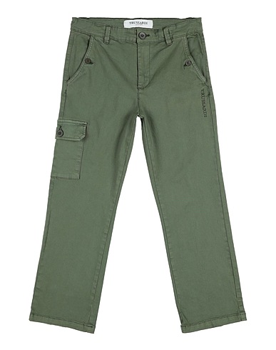 TRUSSARDI JUNIOR Casual trouser Military green 98% Cotton, 2% Elastane