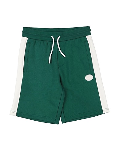 EMPORIO ARMANI Shorts & Bermuda Emerald green 100% Cotton, Elastane