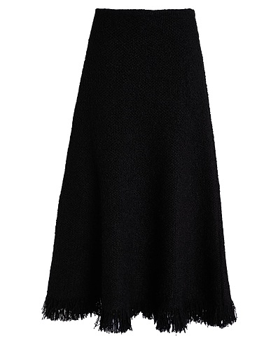 CHLOÉ Midi-Rock Schwarz 50% Wolle, 36% Seide, 8% Kaschmir, 5% Polyamid, 1% Elastan