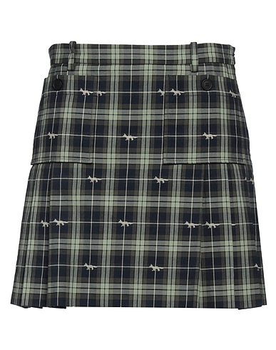 MAISON KITSUNÉ Mini skirt Sage green 100% Cotton