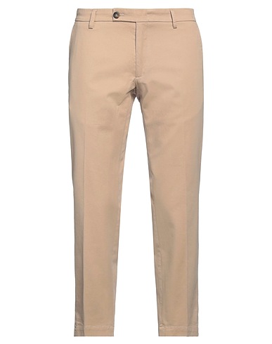MESSAGERIE Casual trouser LUXE FABRICS Sand 98% Cotton, 2% Elastane