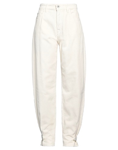 DRIES VAN NOTEN Casual pants White 100% Cotton