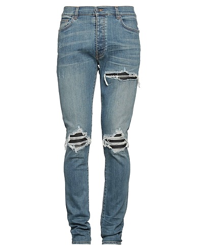 AMIRI Denim trousers Blue 92% Cotton, 6% Elastomultiester, 2% Elastane, Ovine leather