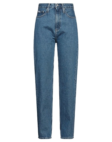 CALVIN KLEIN JEANS Denim trousers Blue 80% Cotton, 20% Recycled cotton