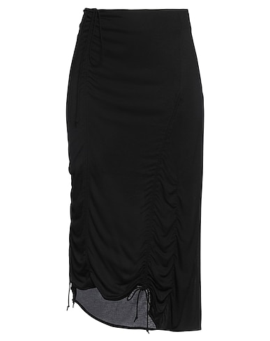 HELMUT LANG Midi skirt Black 100% Viscose