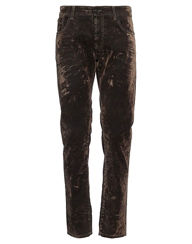 MESSAGERIE Casual trouser GREEN FLAG Military green 93% Cotton, 6% Viscose, 1% Elastane