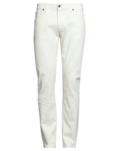 MESSAGERIE Straight leg PATRIZIO PISCAGLIA AVORIO 98% Cotton, 2% Elastane