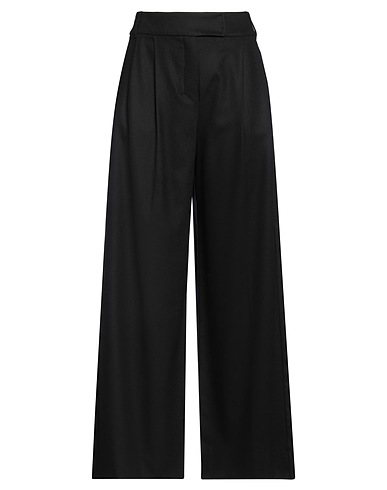 'S MAX MARA Casual trouser Black 98% Virgin Wool, 2% Elastane