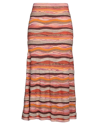 ULLA JOHNSON Gonna lunga Ruggine 75% Cotone, 10% Lino, 9% Viscosa, 4% Nylon, 2% Seta