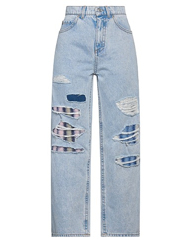 MARNI Denim pants Blue 100% Cotton, Mohair wool, Polyamide, Wool, Cow leather