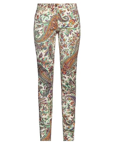 ETRO Casual pants Off white 97% Cotton, 3% Elastane
