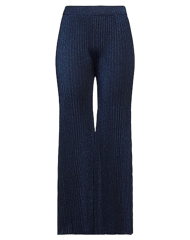 ROCHAS Casual trouser Blue 78% Acetate, 12% Metallic Polyester, 10% Polyamide