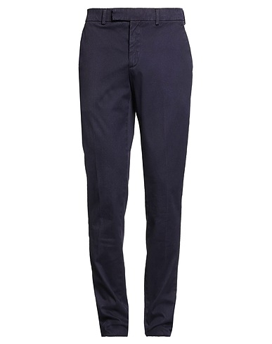 LARDINI Casual trouser Dark purple 98% Cotton, 2% Elastane