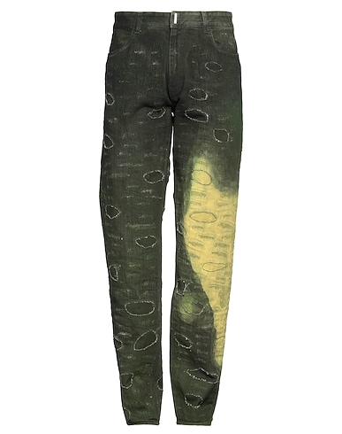 GIVENCHY Denim pants Military green 94% Cotton, 5% Polyester, 1% Elastane