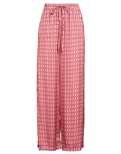 KARTIKA Casual pants Red 77% Polyester, 23% Viscose