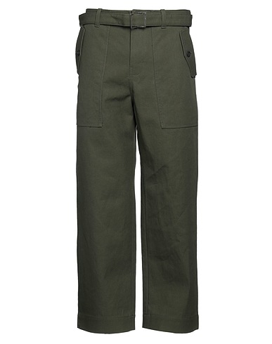 MAISON KITSUNÉ Casual pants Military green 100% Cotton