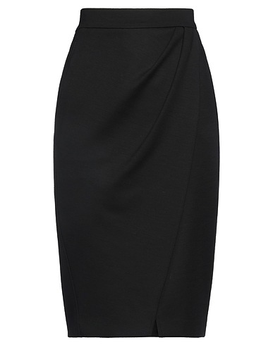 MAX MARA Midi skirt Black 58% Wool, 20% Polyamide, 19% Lyocell, 3% Elastane