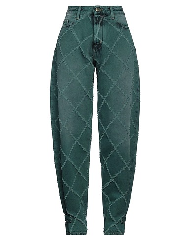 JACOB COHЁN Casual trouser Dark green 100% Cotton, Polyester