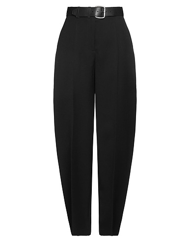 ALEXANDER WANG Casual trouser Black 100% Wool, Cow leather