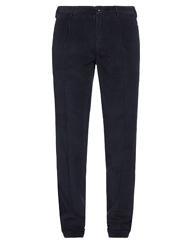 OFFICINA SLOWEAR Casual pants Midnight blue 100% Cotton