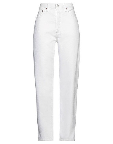 AGOLDE Denim trousers White 100% Organic cotton