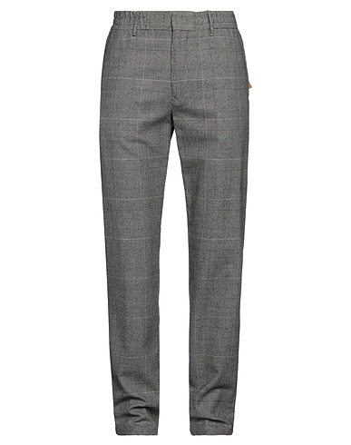 INCOTEX Casual pants SLACKS Black 50% Virgin Wool, 47% Cotton, 2% Polyamide, 1% Elastane