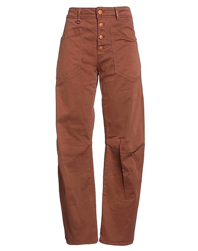 HIGH Casual trouser USE Brown 98% Cotton, 2% Elastane