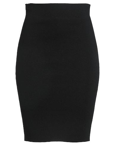 KANGRA Midi skirt Black 100% Merino Wool