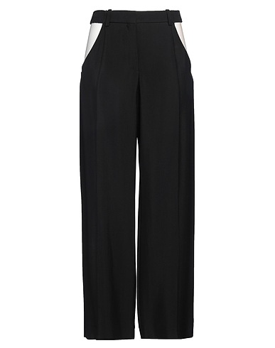 MUGLER Casual trouser Black 76% Viscose, 24% Virgin Wool